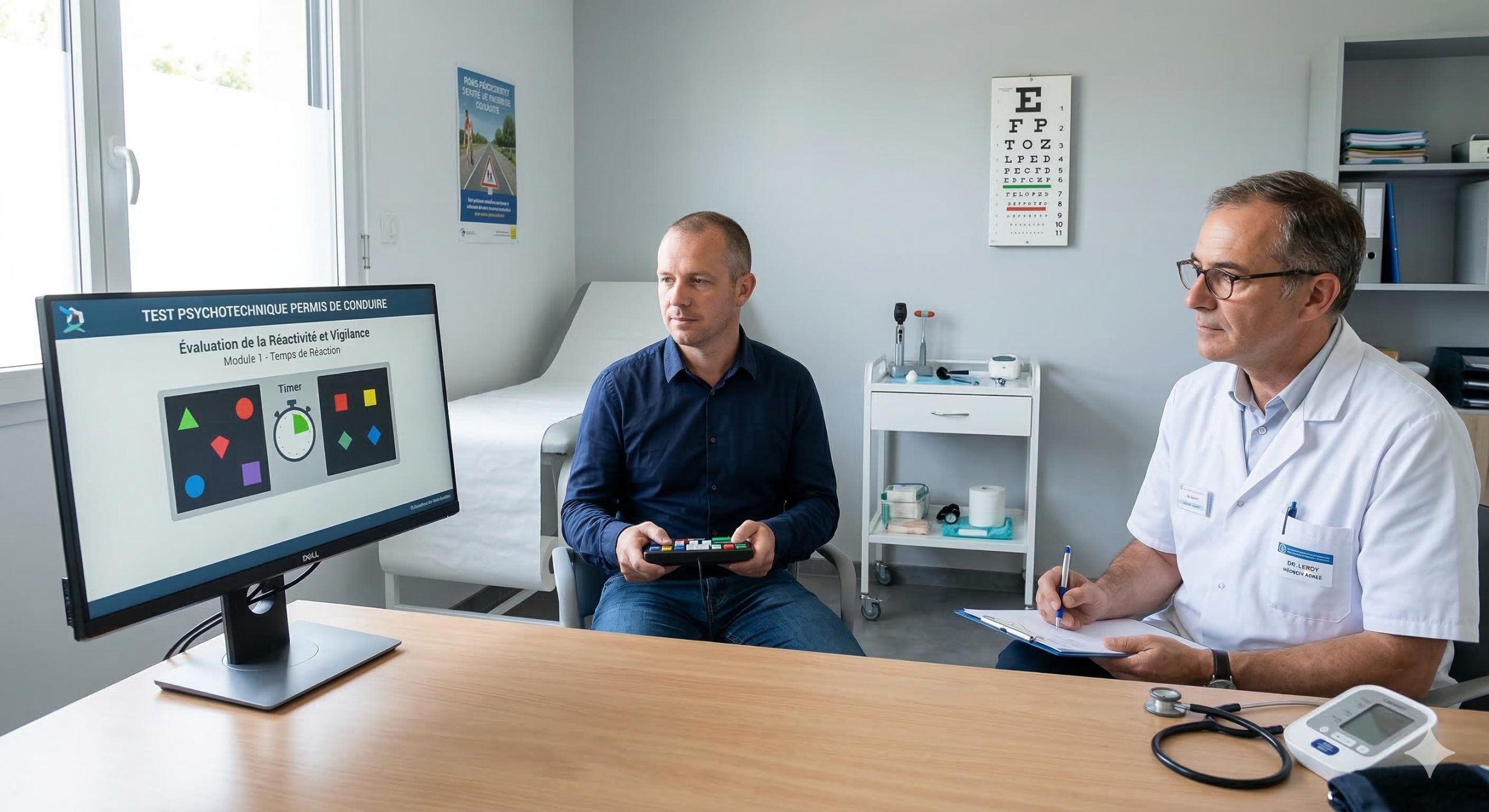 Déroulement test psychotechnique et visite médicale